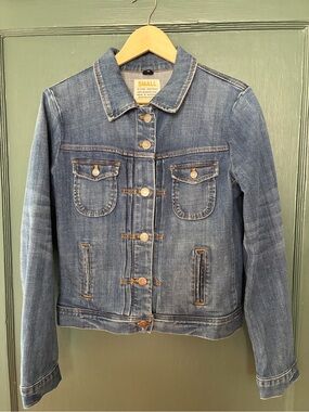 J Crew Classic Jean Jacket Blue Size Small Trucker Denim